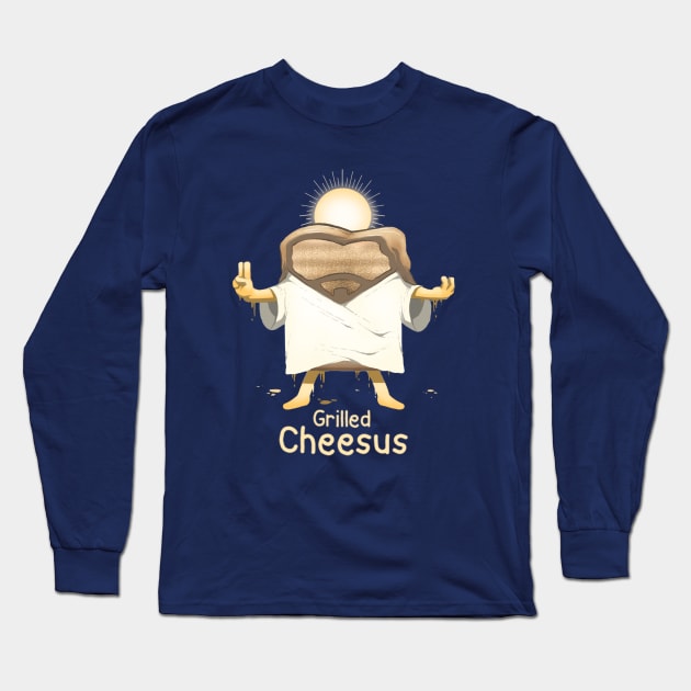 Grilled Cheesus Long Sleeve T-Shirt by MiguelFeRec